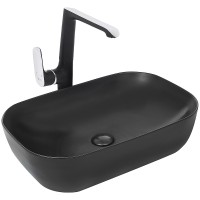 Раковина-чаша WeltWasser Elbach M21433 MB 61 10000004529 Черная матовая фаянс накладная