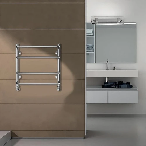 Водяной полотенцесушитель Azario Ferrara 500x500 П4 AZ09155 нижнее/диагональное подключение, G 1/2 Хром