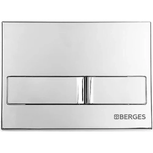 Комплект унитаза с инсталляцией Berges Novum Rimless 043245 с сиденьем Микролифт и клавишей смыва Хром глянец