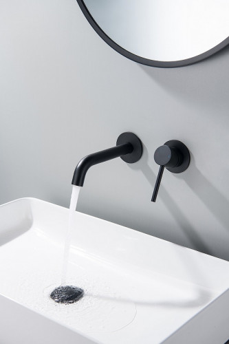 Смеситель для раковины Timo Saona 2372/03SM Черный латунь встраиваемый