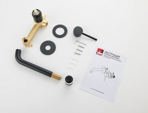 Смеситель для раковины Timo Saona 2372/03SM Черный латунь встраиваемый