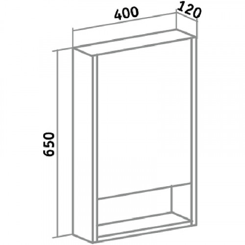 Зеркальный шкаф Runo Микра 40 R УТ000002341 Белый