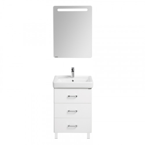 Зеркальный шкаф Aquaton Америна 60 R 1A135302AM01R с подсветкой Белый МДФ / ЛДСП, стекло