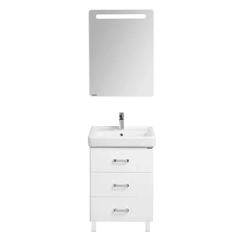 Зеркальный шкаф Aquaton Америна 60 R 1A135302AM01R с подсветкой Белый МДФ / ЛДСП, стекло
