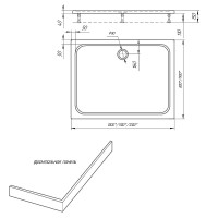Акриловый поддон для душа Aquatek 120x80 DPA-0000011 Белый