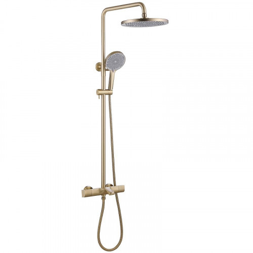 Душевая система Abber Thermostat AF8516GL c термостатом цвет Золото матовое