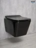 Унитаз Gid Cuadrado Tr2144BL 62224Y подвесной цвет Черный глянцевый с сиденьем Микролифт