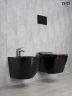 Унитаз Gid Cuadrado Tr2144BL 62224Y подвесной цвет Черный глянцевый с сиденьем Микролифт