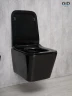 Унитаз Gid Cuadrado Tr2144BL 62224Y подвесной цвет Черный глянцевый с сиденьем Микролифт