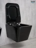 Унитаз Gid Cuadrado Tr2144BL 62224Y подвесной цвет Черный глянцевый с сиденьем Микролифт