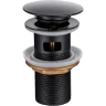 Донный клапан WellWant WWS01110B click-clack Черный матовый