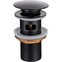 Донный клапан WellWant WWS01110B click-clack Черный матовый