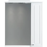 Зеркало со шкафом Damixa RedBlu Palace One 60 M41MPR0601WG с подсветкой Белый МДФ / ЛДСП, стекло
