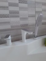 Смеситель на борт ванны Haiba HB80804 Белый