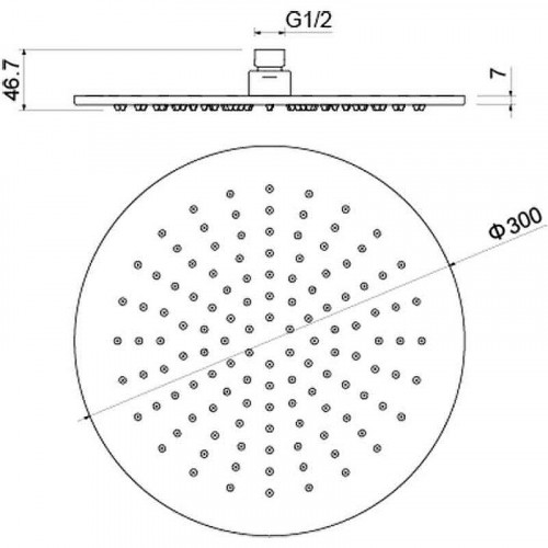 Верхний душ Aquatek AQ2079MB Черный матовый