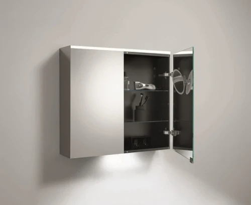 Зеркальный шкаф Burgbad Eqio 90 SPGT090F2010 с подсветкой Серый