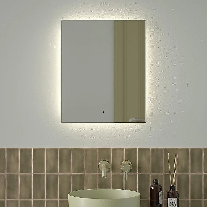 Зеркало Defesto Glow 50х60 DF 2503R с подсветкой 19W-4500К/с фацетом/ИК - выключатель/Нейтральный белый свет