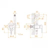 Гигиенический душ со смесителем RGW Shower Panels SP-212Gr 581408212-11 Серый брашированный латунь встраиваемый