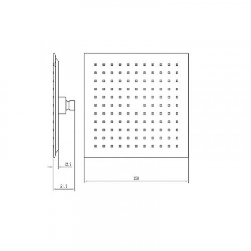 Верхний душ Aquanet Static AF330-84-S250B 261826 Черный матовый