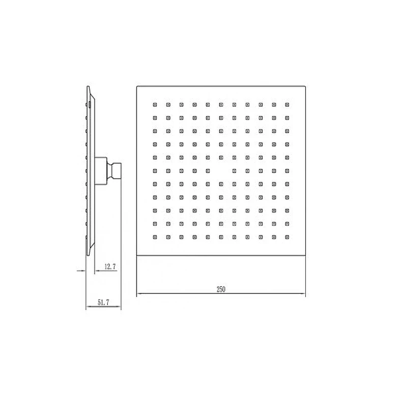 Верхний душ Aquanet Static AF330-84-S250B 261826 Черный матовый