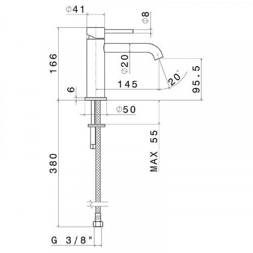 Смеситель для раковины Newform X-Steel 316 69612X.59.067 цвет Copper Bronze