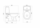 Унитаз компакт Santek Цезарь 1WH301746 с бачком и сиденьем Микролифт