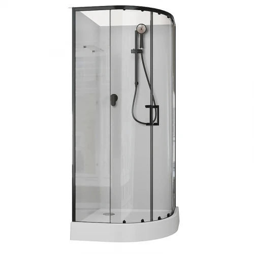 Душевая кабина Aquanet Passion EVO R Black 80х80 281984 без гидромассажа