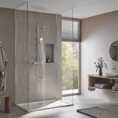 Душевая система Grohe Euphoria 260 27296003 с термостатом Хром латунь на стену