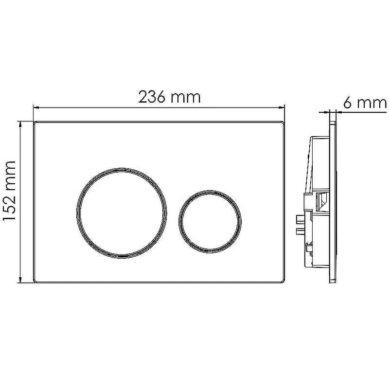 Инсталляция WasserKRAFT Alme 15TLT.010.ME.WH02 для унитаза с Белой клавишей смыва
