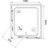 Душевой уголок RGW Classic CL-34B 100х100 32093400-14 профиль Черный стекло прозрачное