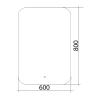 Зеркало Azario Шампань-Lite 60 LED-00003025 с подсветкой с сенсорным выключателем