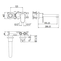 Смеситель для раковины Gattoni H2Omix7000 7003570C0 Хром