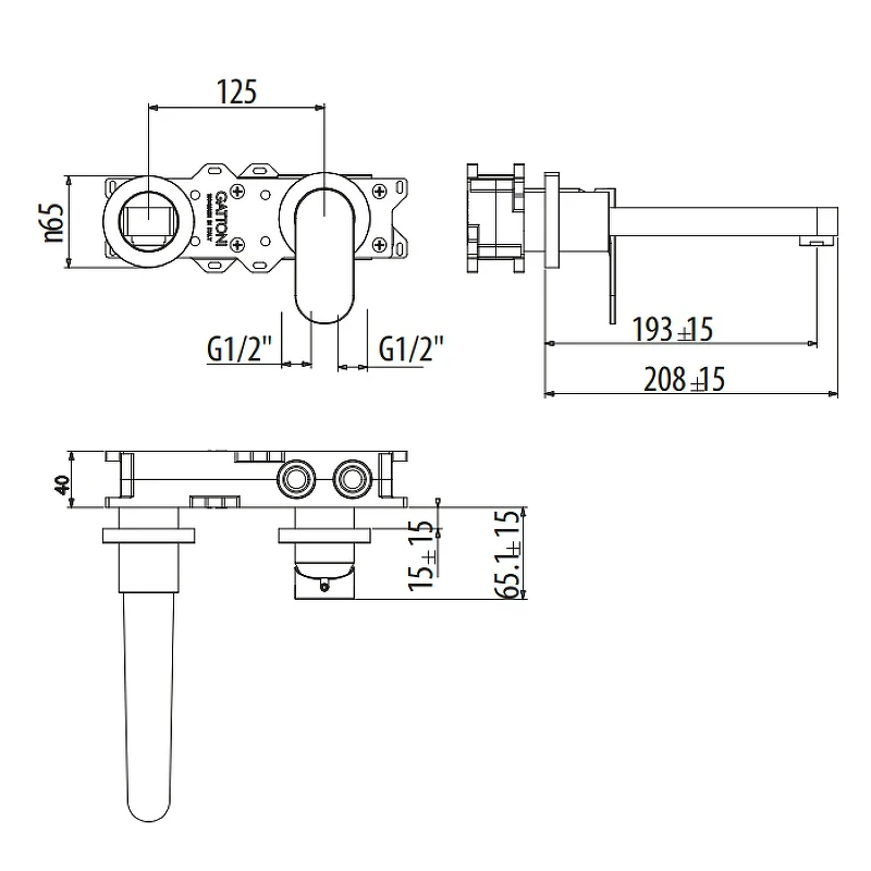 Смеситель для раковины Gattoni H2Omix7000 7003570C0 Хром
