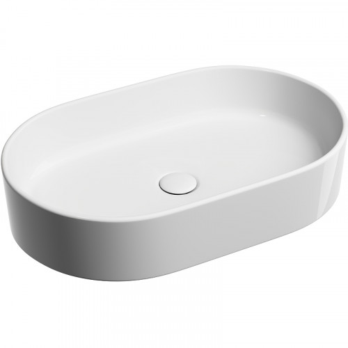 Раковина-чаша Ceramicanova Element 61 CN6048 Белая глянцевая фарфор накладная