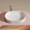 Раковина-чаша Ceramicanova Element 61 CN6048 Белая глянцевая фарфор накладная