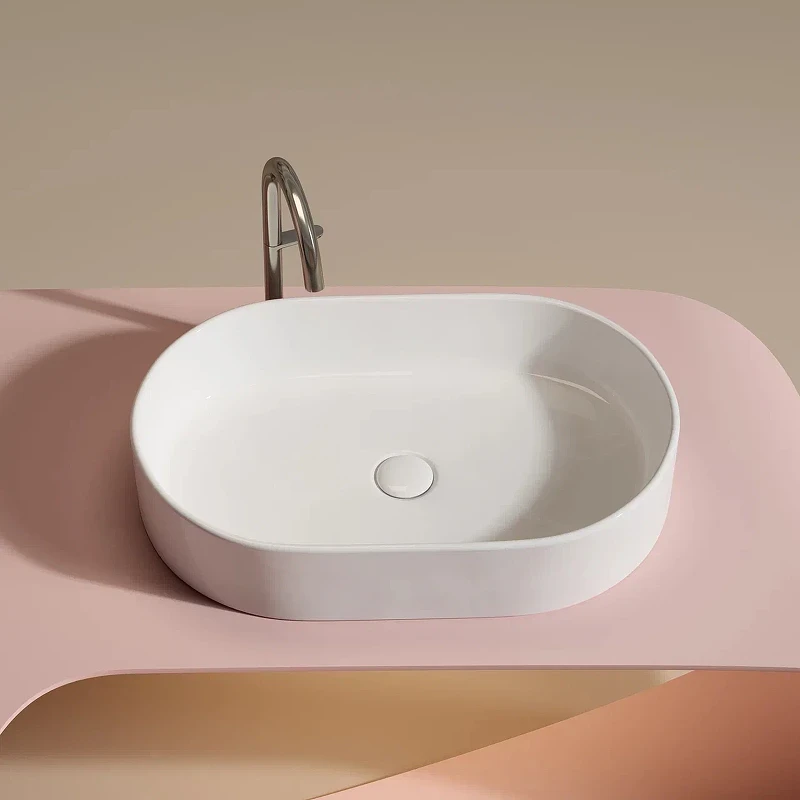 Раковина-чаша Ceramicanova Element 61 CN6048 Белая глянцевая фарфор накладная