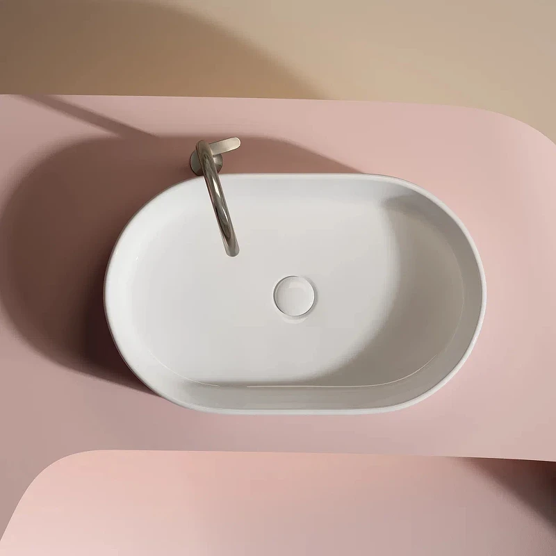 Раковина-чаша Ceramicanova Element 61 CN6048 Белая глянцевая фарфор накладная