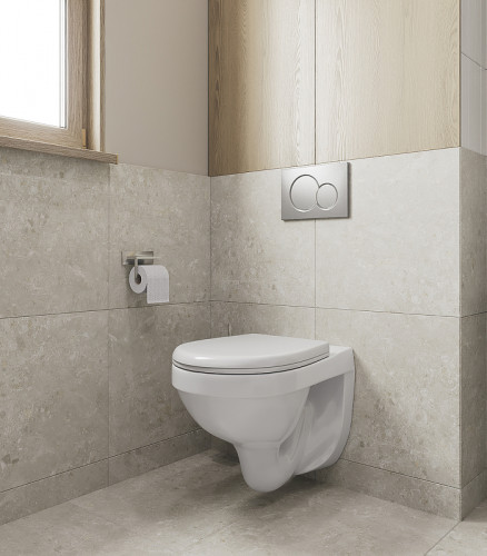 Комплект унитаза с инсталляцией Santeri Альфа 1.3815.9.S00.00B.0 с сиденьем и клавишей смыва Хром