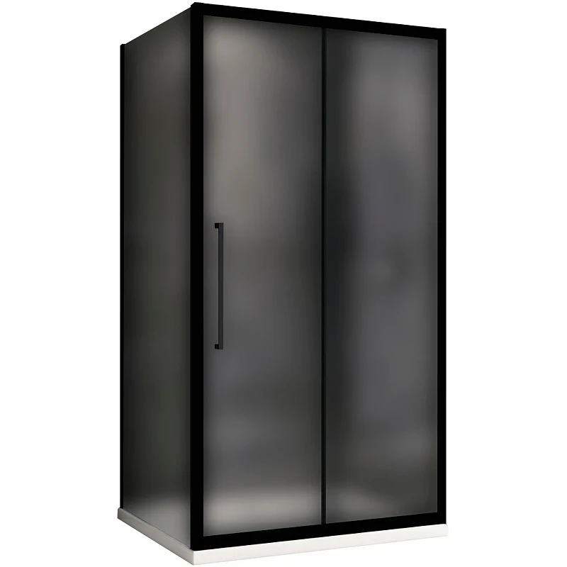 Душевой уголок Abber Schwarzer Diamant 100x80 AG30100BMH-S80BM профиль Черный стекло матовое