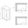 Душевой уголок Abber Schwarzer Diamant 100x80 AG30100BMH-S80BM профиль Черный стекло матовое