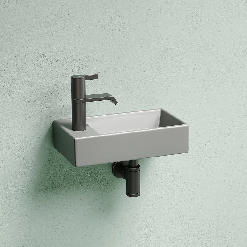 Раковина Ceramicanova Element 41 R CN6051RMH Антрацит матовый фарфор подвесная