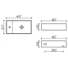 Раковина Ceramicanova Element 41 R CN6051RMH Антрацит матовый фарфор подвесная
