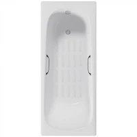 Чугунная ванна Delice Continental 120х70 DLR230640R-AS цвет Белый с отверстиями под ручки с антискользящим покрытием