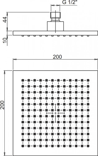 Верхний душ Paini 50CR759TCASQE Хром