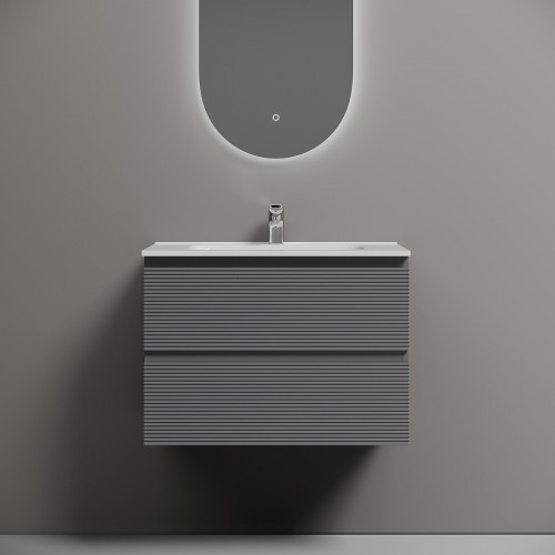 Тумба под раковину Sancos Folk 70 FL70GS подвесная Grey soft