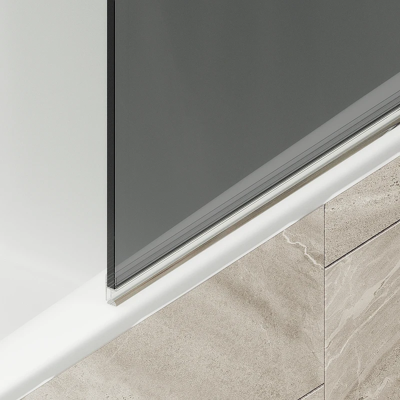Шторка на ванну Maybah Glass MGV-623-2 800x1400 поворотная на монопетле Бронза стекло графитовое