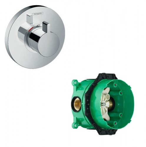 Смеситель для душа Hansgrohe ShowerSelect S High flow 15741000S с термостатом цвет Хром