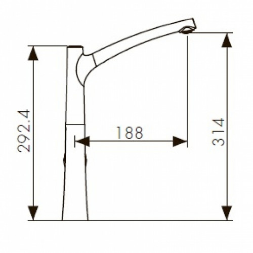 Смеситель для кухни Kaiser Stick 49144 Хром латунь