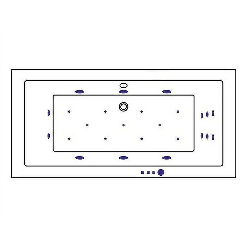 Акриловая ванна Whitecross Savia Duo 170x80 0103.170080.100.ULTRA.GL с гидромассажем