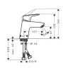 Смеситель для раковины Hansgrohe Logis 71071670 цвет Черный матовый